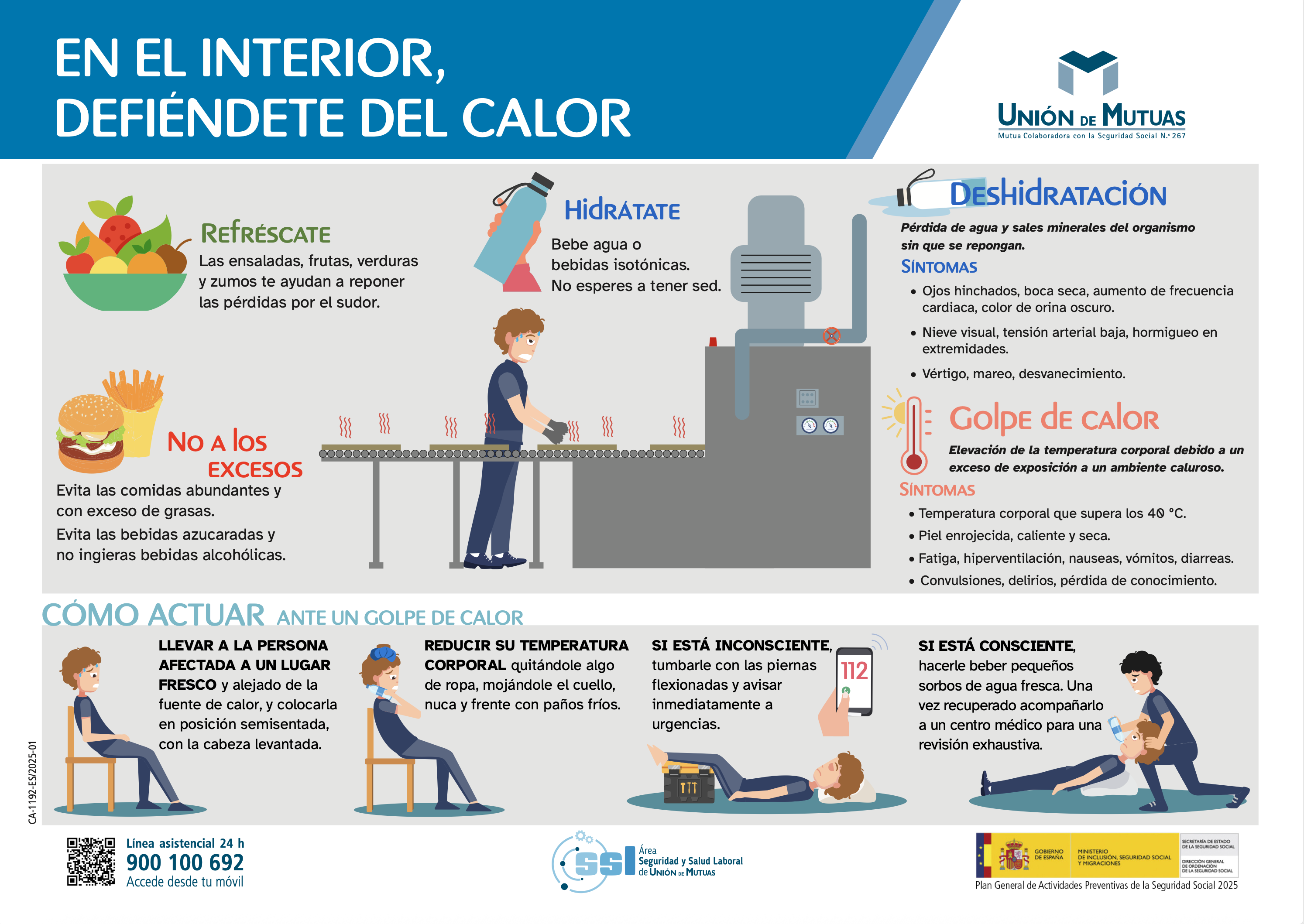 En el interior, defiéndete del calor